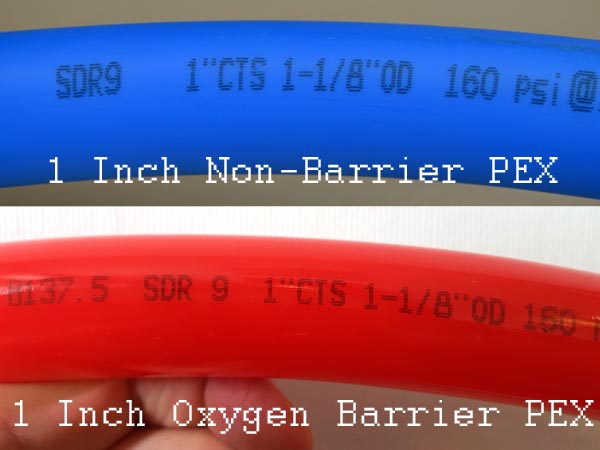 1 Inch PEX Pipe SDR ratio and CTS, OD size markings