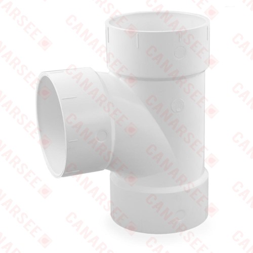 6" PVC DWV Sanitary Tee