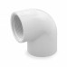 1-1/2" Barbed Insert x 1-1/2" Female NPT 90° PVC Elbow, Sch 40, Gray