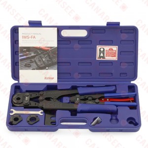 15" PEX Crimp Tool Kit - 3/8", 1/2", 3/4" & 1" + Crimp Ring Remover + Pipe Cutter