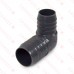 1-1/2" x 1-1/4" Barbed Insert 90° Reducing PVC Elbow, Sch 40, Gray