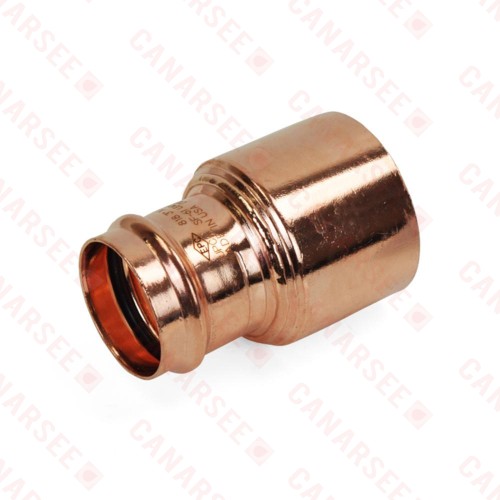 2-1/2" FTG x 1-1/2" Press Copper Reducer, Made in the USA