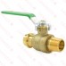 3/4" Press x 3/4" MPT Threaded Brass Ball Valve, Full Port, Lead-Free