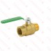 1" Male x 1" Fermale NPT Threaded Brass Ball Valve, Full Port, Lead-Free