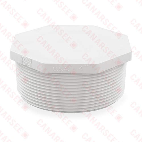 4" PVC (Sch. 40) Threaded Plug (MIP)