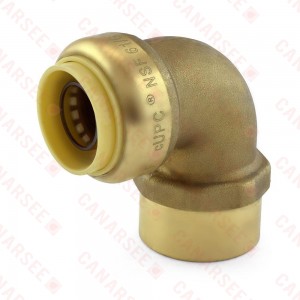 3/4" Push To Connect x 3/4" FNPT Elbow, Lead-Free