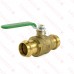 1" Press Brass Ball Valve w/ Waste Outlet, Full Port (Lead-Free)