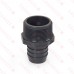 1-1/4" Barbed Insert x 1-1/2" Male NPT Threaded PVC Reducing Adapter, Sch 40, Gray