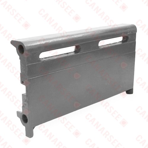1.5ft Cast Iron Baseboard Radiator, Floor Standing, 10" H x 2-1/2" D x 18" W..