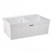 40" x 24" x 14.38" Utilatwin Laundry Sink/Tub, Double Compartment, Wall-Mount, DuraStone