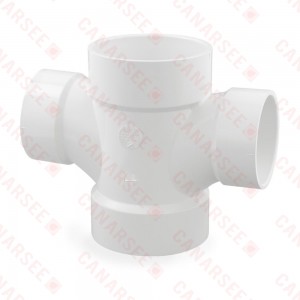 4" x 3" PVC DWV Double Sanitary Tee