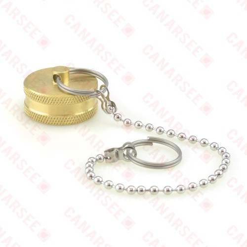 3/4" Garden Hose Cap w/ Washer and Chain (Bag of 10)