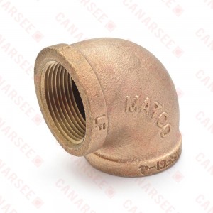 1-1/4" FPT Brass 90° Elbow, Lead-Free