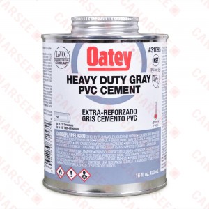 16 oz Heavy-Duty PVC Cement w/ Dauber, Gray