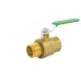 1" Male x 1" Fermale NPT Threaded Brass Ball Valve, Full Port, Lead-Free