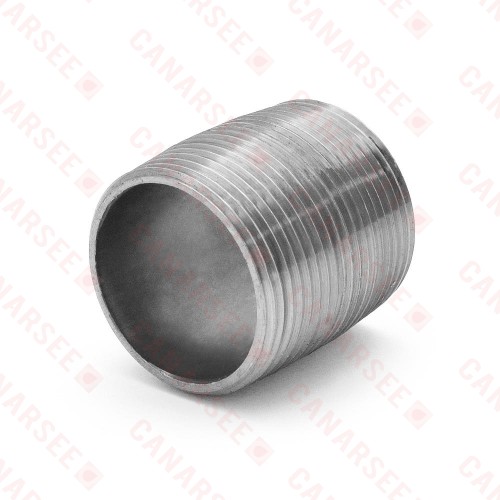1-1/4" x Close Stainless Steel Pipe Nipple