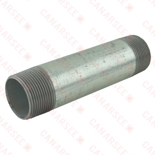 1-1/4” x 6” Galvanized Steel Pipe Nipple