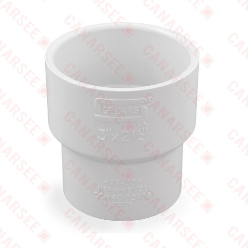 3" x 2-1/2" PVC (Sch. 40) Reducing Coupling