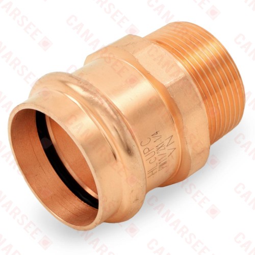 1-1/2" Copper Press x 1-1/4" Male Threaded Adapter, Imported