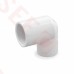 3/4" Barbed Insert x 1/2" Female NPT 90° PVC Reducing Elbow, Sch 40, Gray