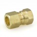 1/2" OD x 3/8" FIP Threaded Compression Adapter, Lead-Free