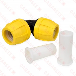 1-1/4" IPS 90° Compression Elbow for SDR-11 Yellow PE Gas Pipe