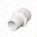 1-1/4" Barbed Insert x 1-1/4" Spigot (1" Socket) Nesting PVC Adapter, Sch 40, White