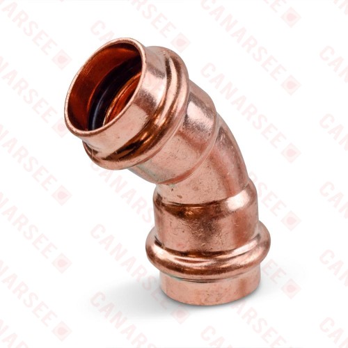 3/4" Press Copper 45° Elbow, Imported