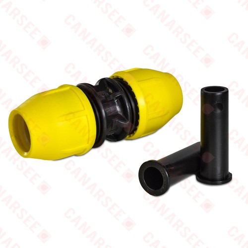 3/4" IPS Compression Coupling for SDR-11 Yellow PE Gas Pipe