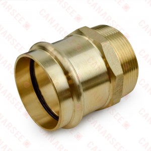2" Press x Male Threaded Adapter, Lead-Free Brass, Imported