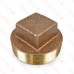 2" MPT Square-Head Brass Plug, Lead-Free