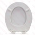Bemis 33SLOW (White) Mayfair series Basket Weave Sculptured Wood Round Toilet Seat, Slow-Close