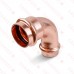 1" x 3/4" Press Copper Reducing 90° Elbow, Imported