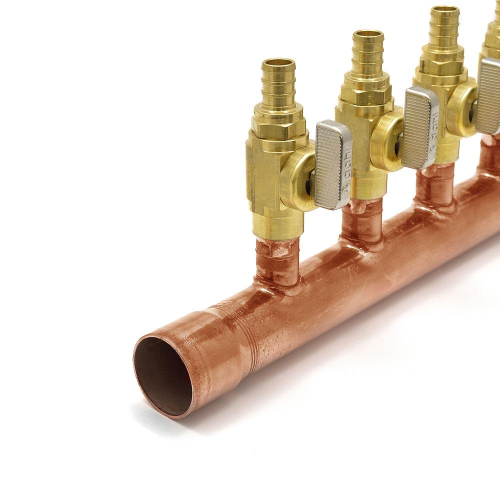Sioux Chief 8-Port, 1/2" PEX Copper Manifold, Open