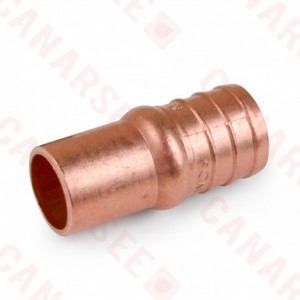 3/4" PEX x 1/2" Copper Fitting Adapter (Lead-Free Copper)