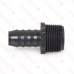 3/4" Barbed Insert x 1" Male NPT Threaded PVC Reducing Adapter, Sch 40, Gray