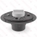 Square Tile-in PVC Shower Pan Drain w/ Screw-on Oil Rubbed Bronze Strainer & Ring, 2" Hub x 3" Inside Fit