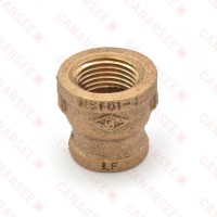 1/2" x 3/8" FPT Brass Coupling, Lead-Free