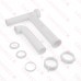 1-1/2" End Outlet Waste Kit, Adjustable (12"-16"), White Plastic