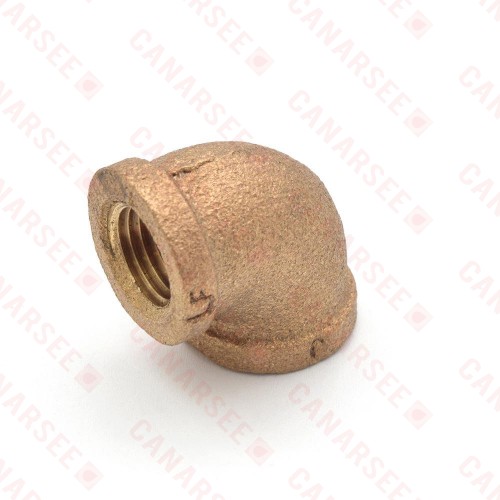1/4" FPT Brass 90° Elbow, Lead-Free