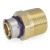 3/4" PEX Press x 1" Male Threaded Adapter, Lead-Free Bronze