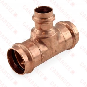 1-1/4" x 1-1/4" x 3/4" Press Copper Tee, Made in the USA