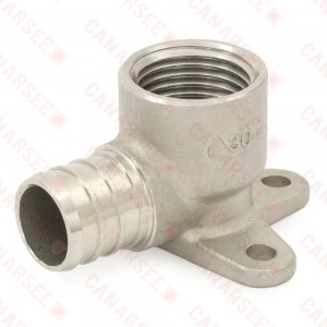 3/4" PEX x 1/2" FPT 304 St. Steel Drop Ear Elbow (Lead-Free)..