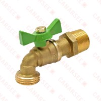 3/4” MIP Hose Bibb Ball Valve (1/4-Turn), Lead-Free