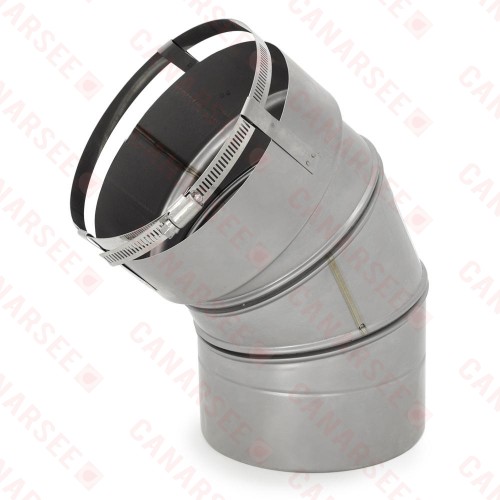 4" Flex-Ready 45° Adjustable Swivel Offset Adapter/Elbow for Chimney Liner, St. Steel