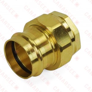 1-1/2" Press x FPT Threaded Union, Lead-Free Brass, Made in the USA