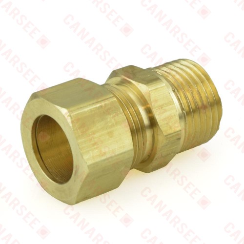 5/8" OD x 1/2" MIP Threaded Compression Adapter, Lead-Free