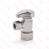 5/8” OD Compression x 3/8” OD Compression Angle Stop Valve (1/4-Turn), Lead-Free