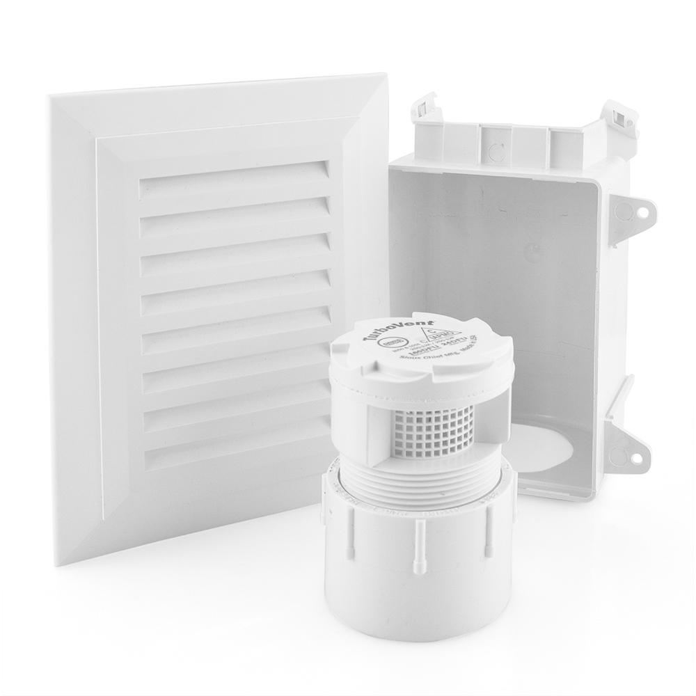 OxBox w/ TurboVent Air Admittance Valve, 2” combo adapater Plumbing