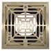 PVC Floor Drain, Square, Nickel Bronze, PVC 3" Hub × 4" Inside Fit